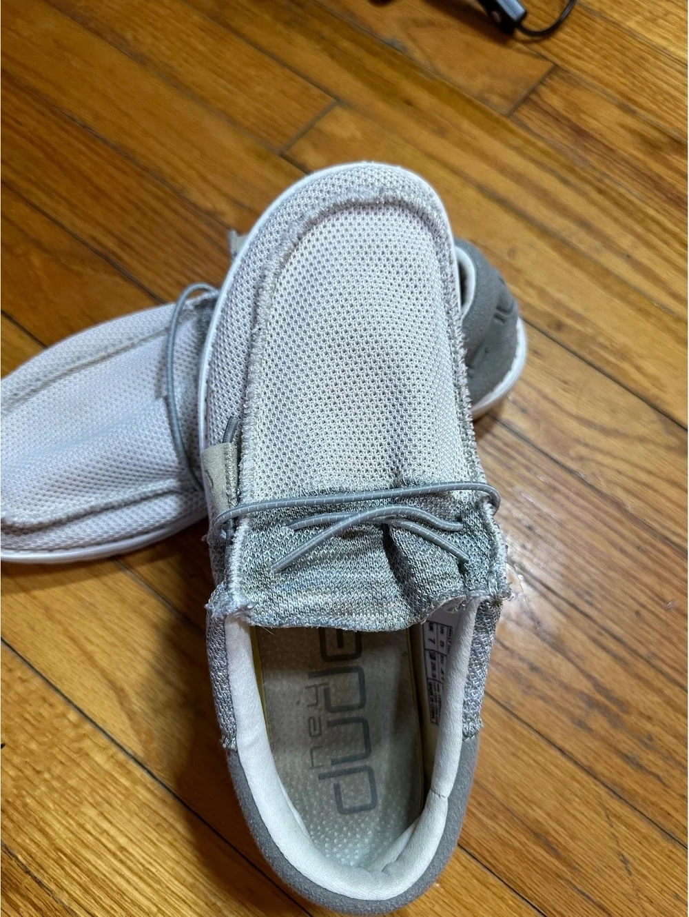 Hey Dude Shoes Funk Gray Mulit Wally Sox Men Size 8 Women’s 9.5